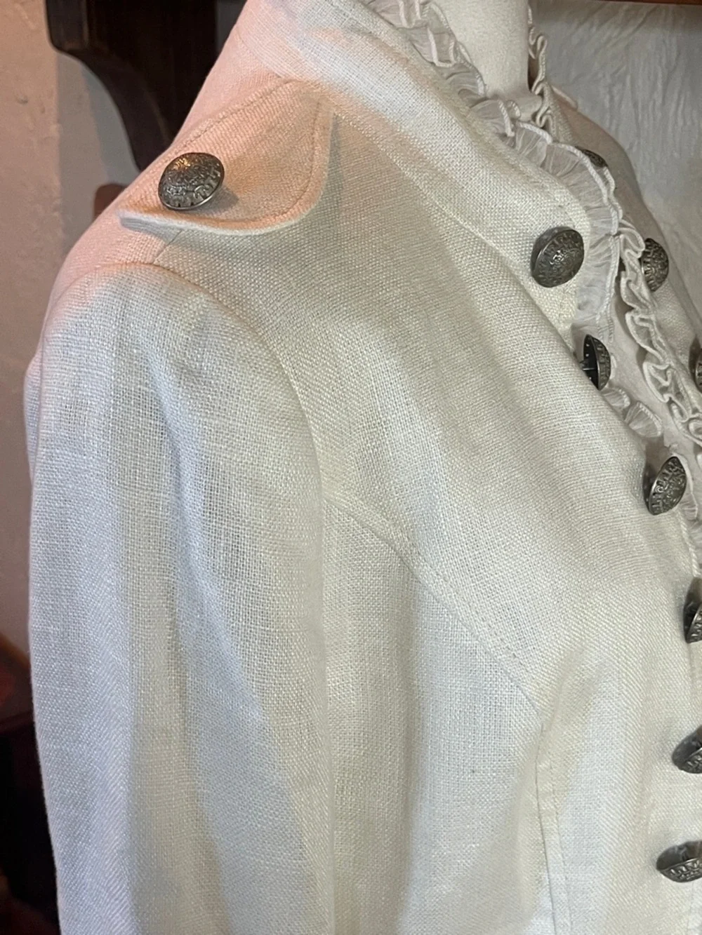 INSIGHT New York Linen Open Trench, Cream, size 4